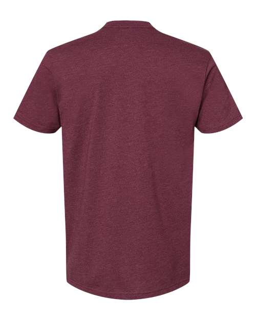 Unisex CVC Tee — Heather Maroon