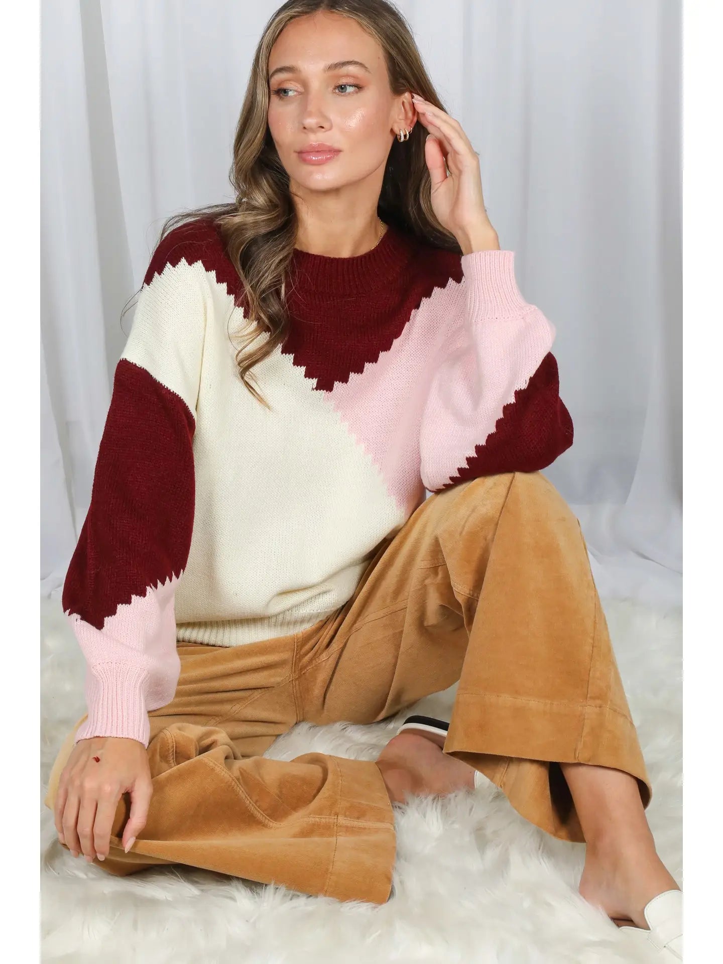 Color block sweater