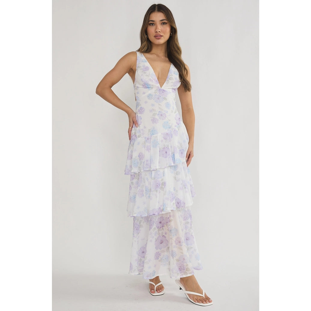 Bodice Floral Maxi Dress