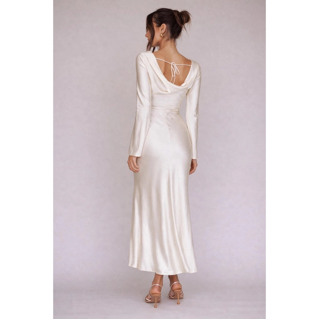 Cowl Back Midi Dress