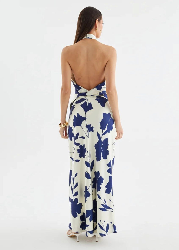 Cowl Floral Maxi Dress
