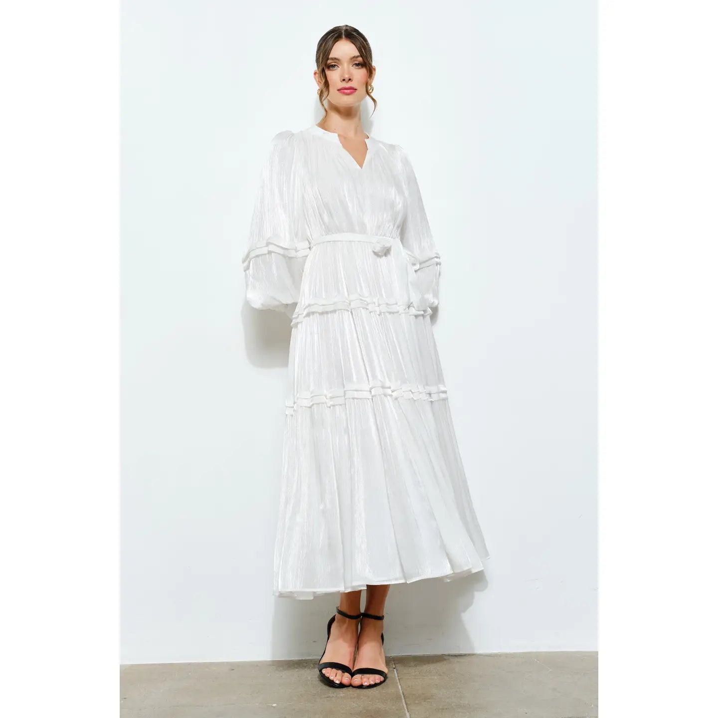 Shimmer white dress