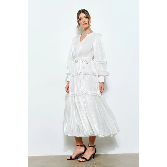 Shimmer white dress
