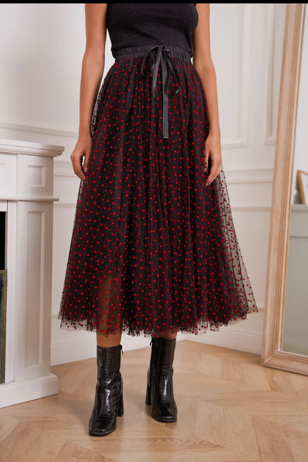 Aria heart tulle skirt