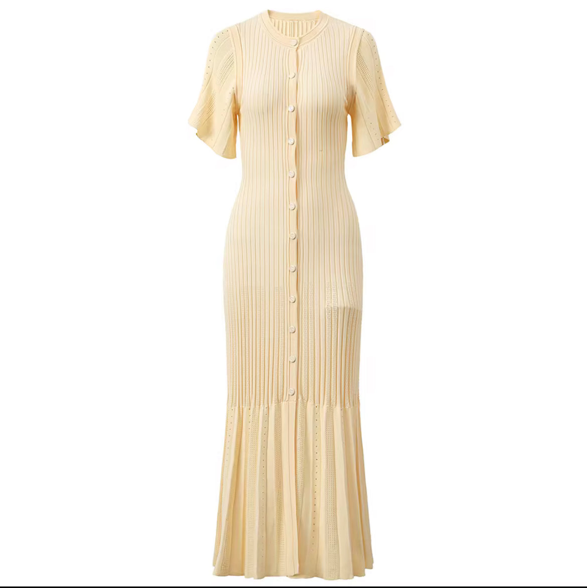 Harper knitted cream dress
