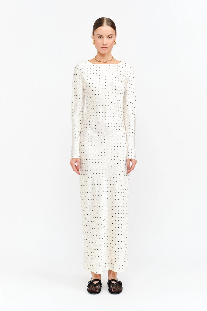 Georgie Cream Dot Dress
