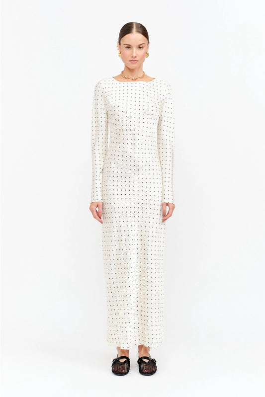 Georgie Cream Dot Dress