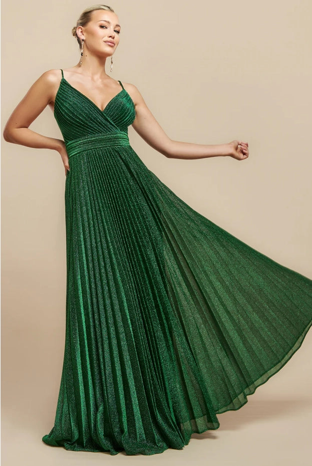 Robe longue en lurex Goddiva