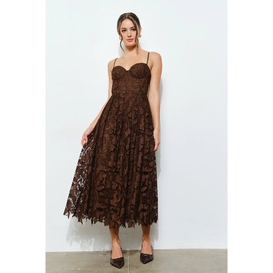 Luxe floral lace dress