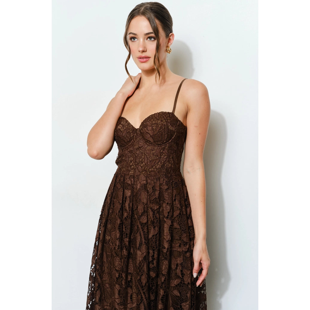 Luxe floral lace dress