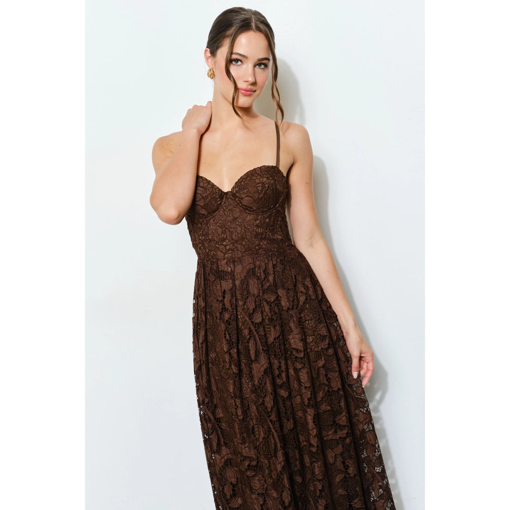 Luxe floral lace dress