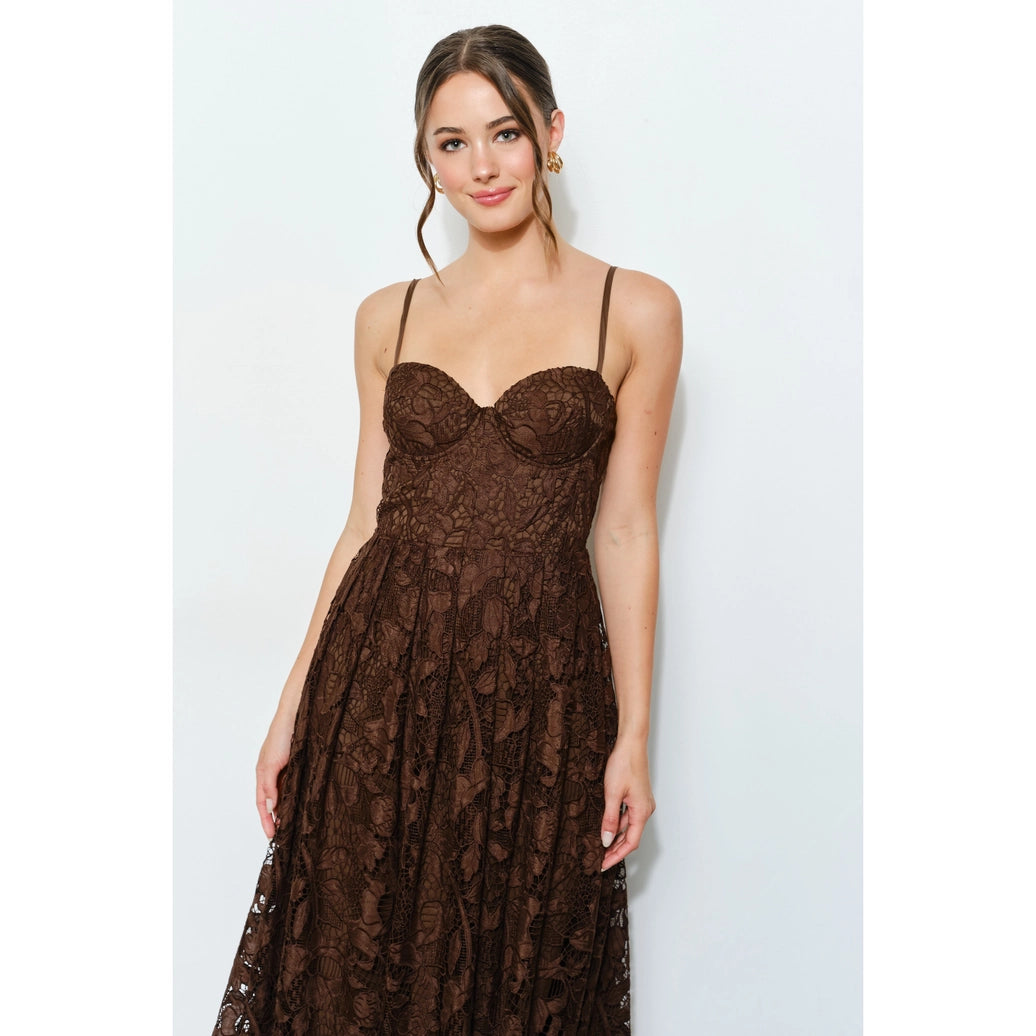 Luxe floral lace dress
