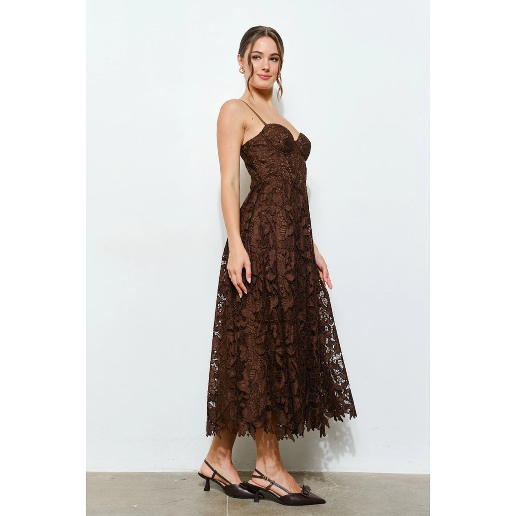 Luxe floral lace dress