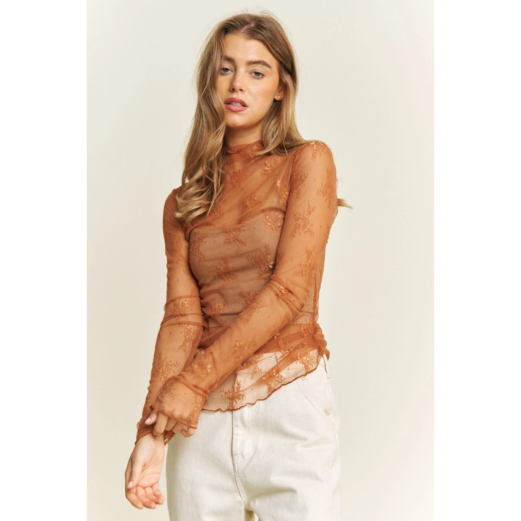 Mesh lace top