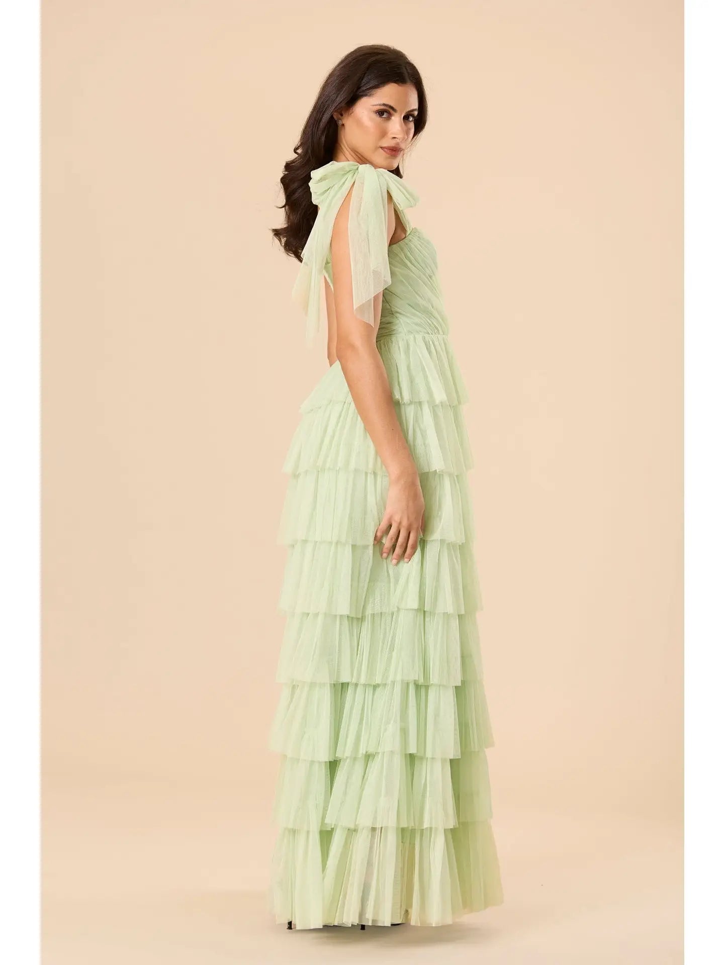 Ophelia tulle maxi dress/plum
