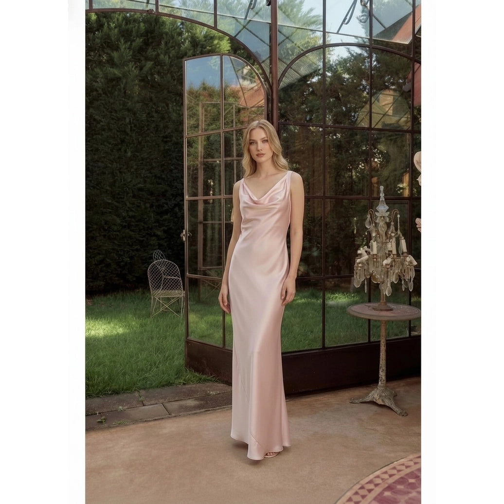 Lena maxi blush dress