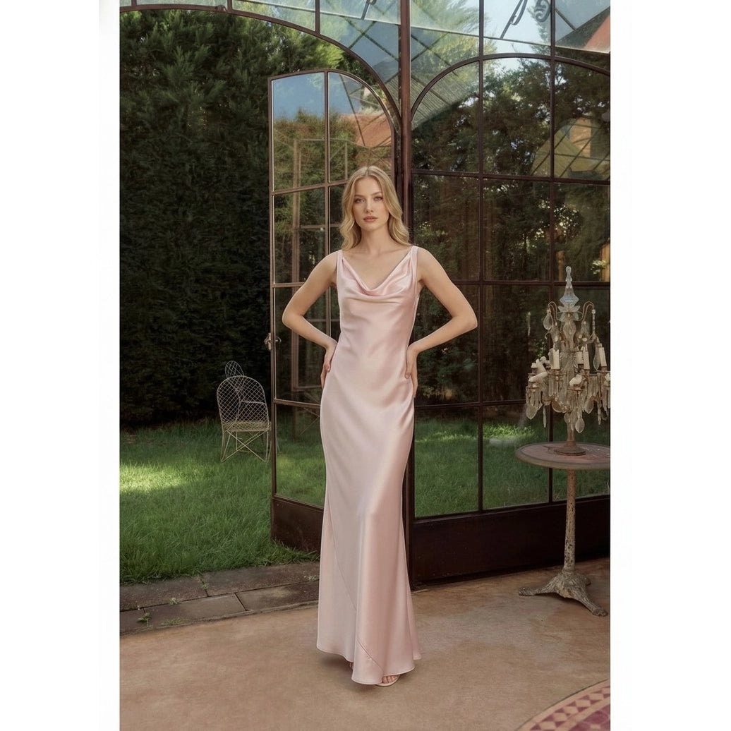 Lena maxi blush dress