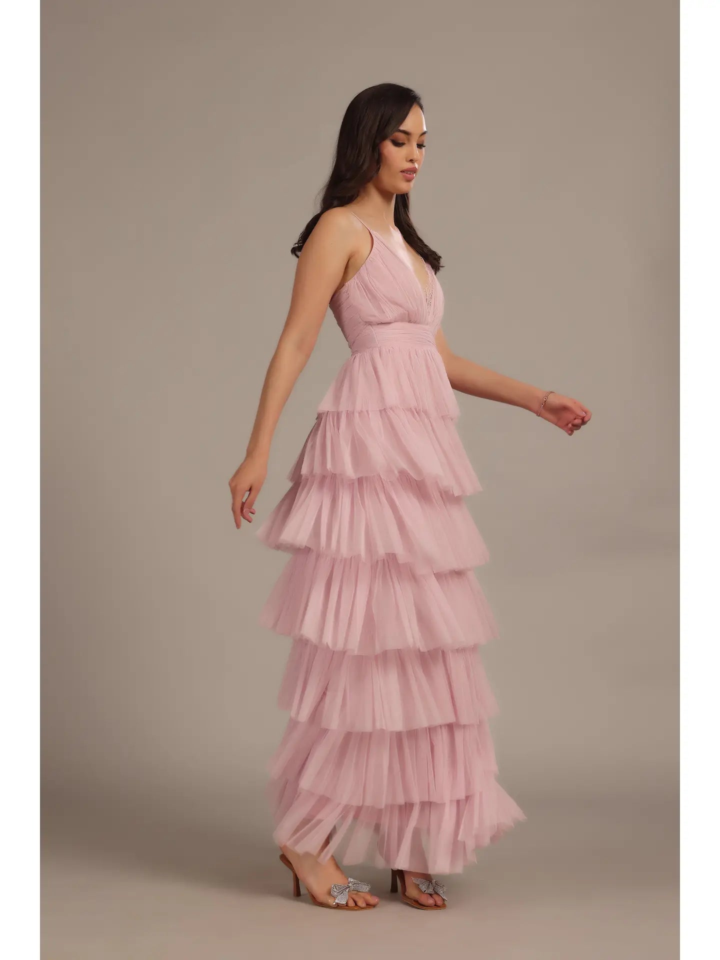 Oakley tulle maxi dress