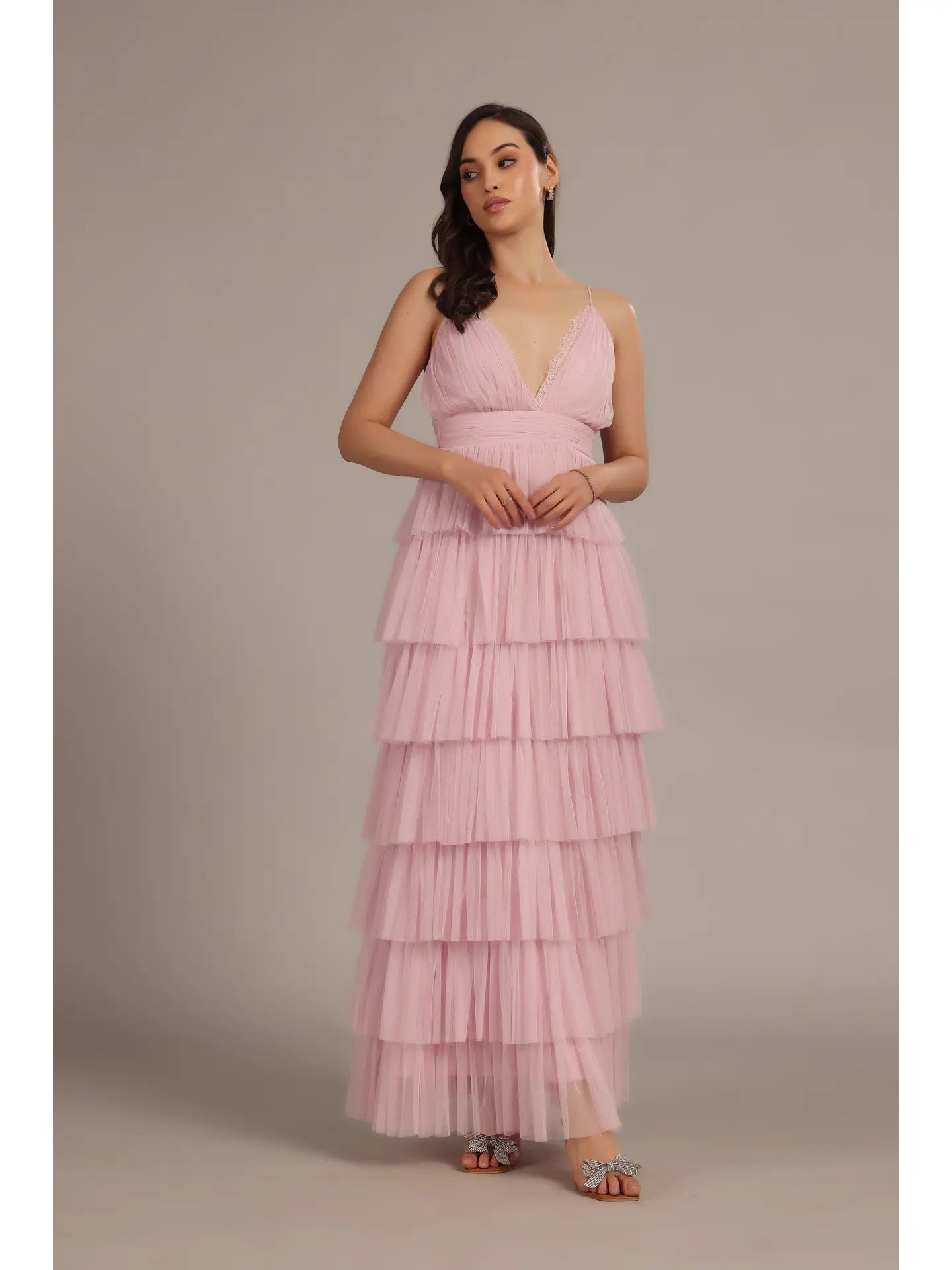Oakley tulle maxi dress