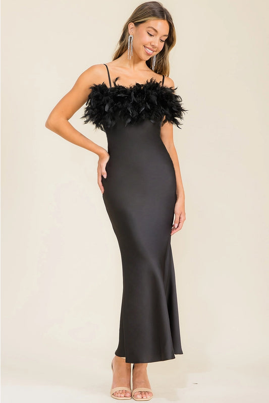 DRESS-FEATHERDETAIL