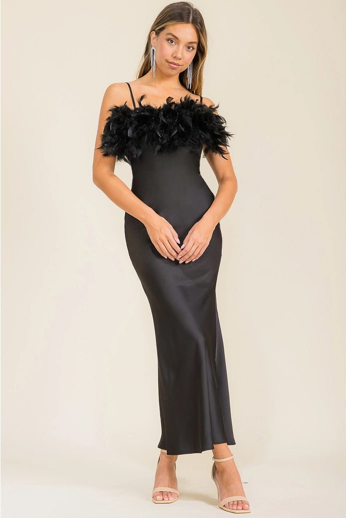 DRESS-FEATHERDETAIL