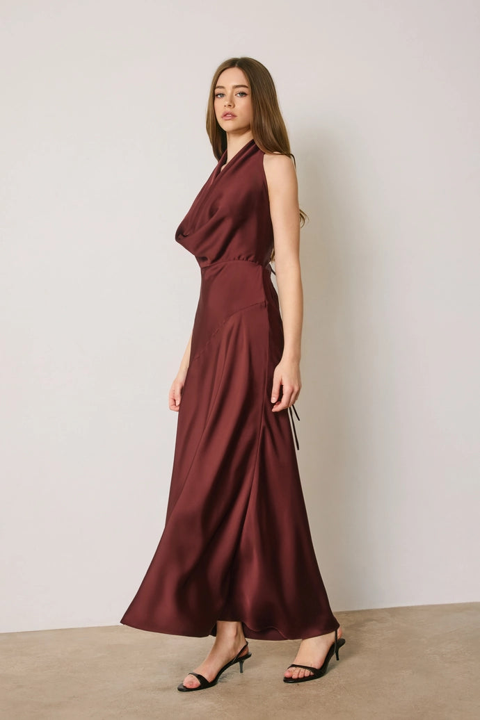 Draped Halter Neck Dress