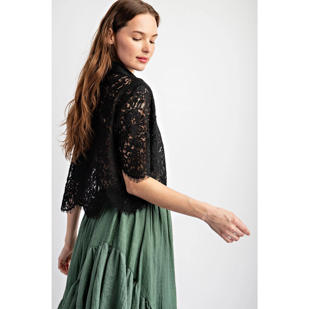 Scallop lace top