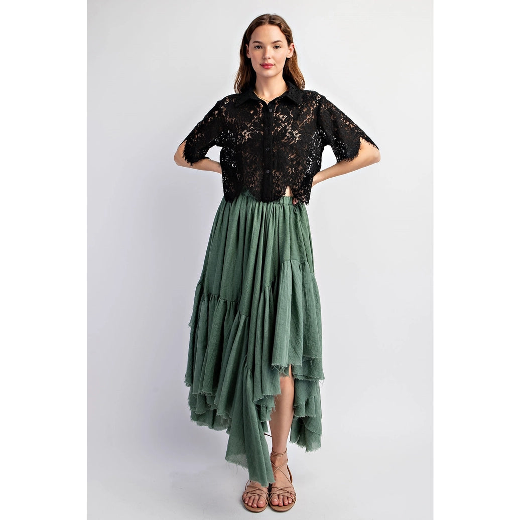 Scallop lace top