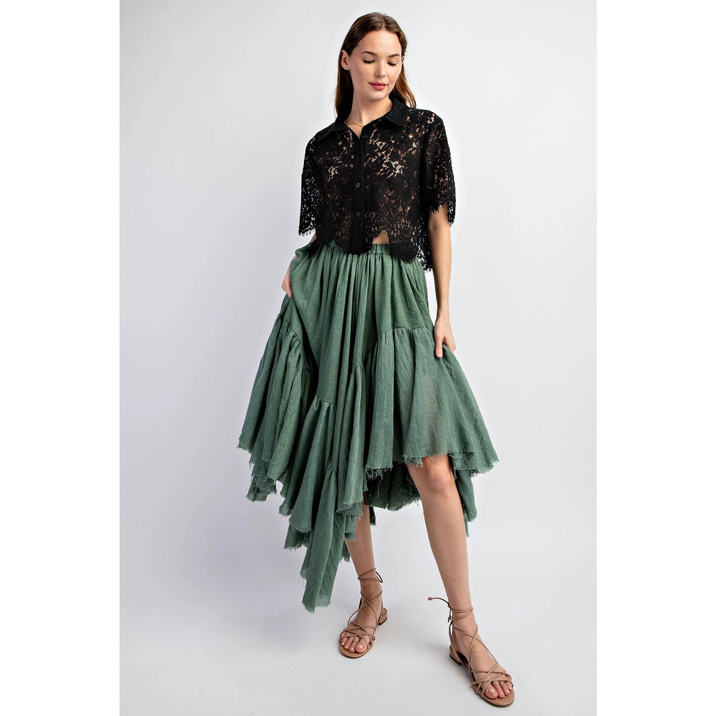 Scallop lace top