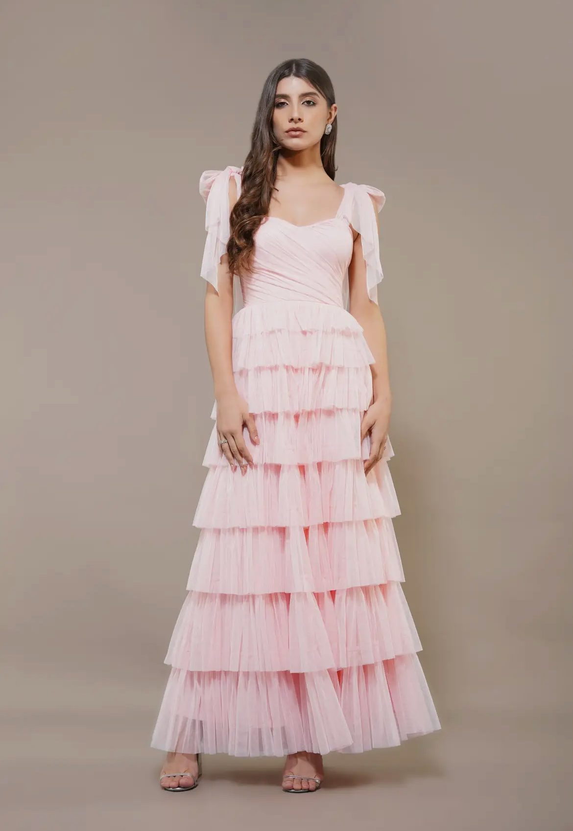 Ophelia tulle maxi dress/plum