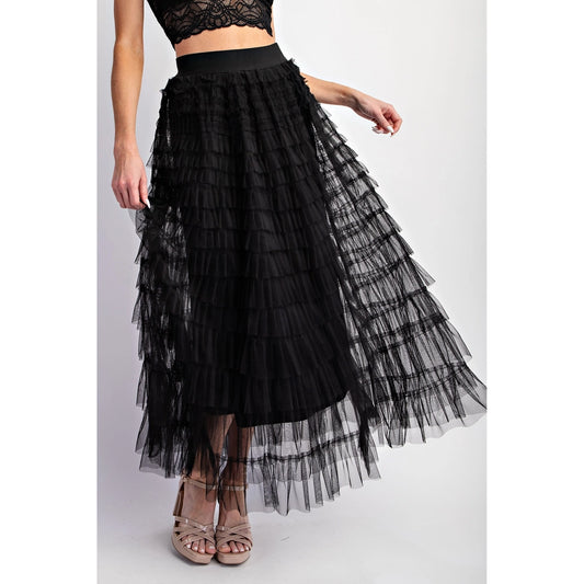 TULLE MESH SKIRT