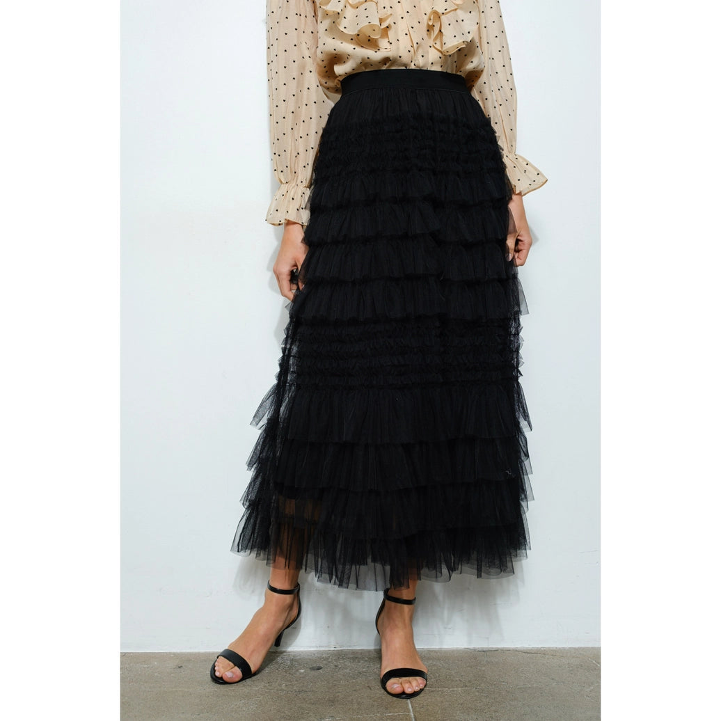 Tulle maxi skirt