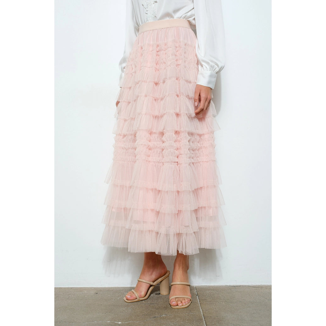Tulle maxi skirt