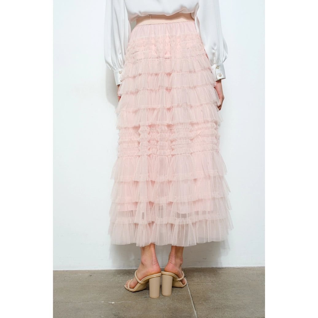 Tulle maxi skirt