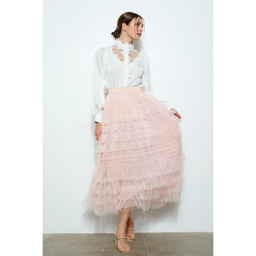 Tulle maxi skirt