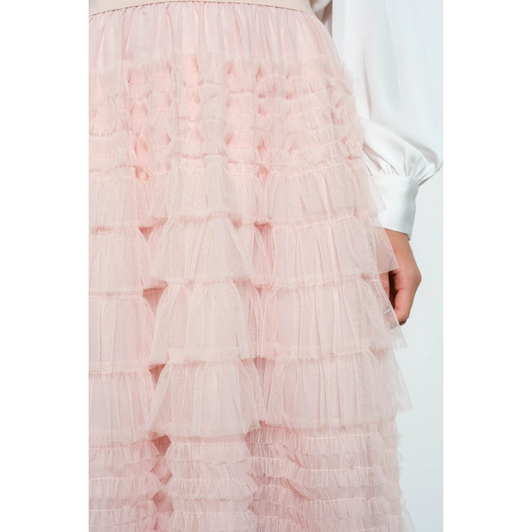 Tulle maxi skirt
