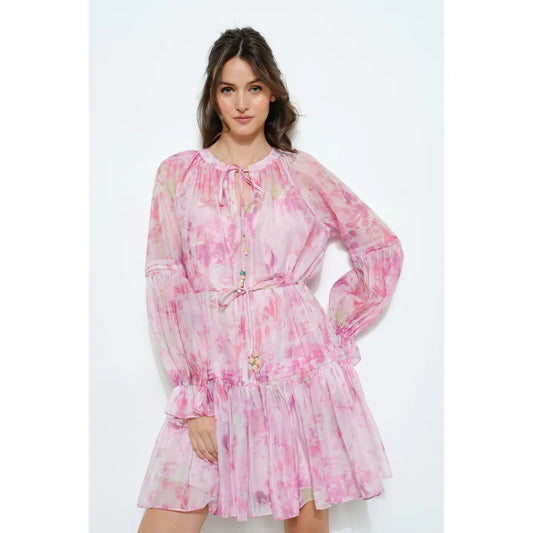 Long sleeve mini dress
