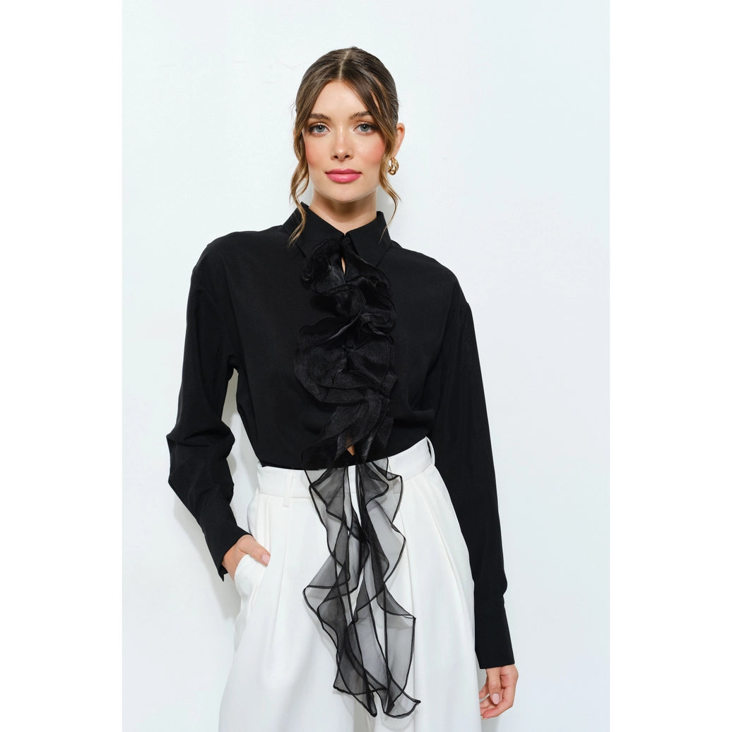 chemise à volants