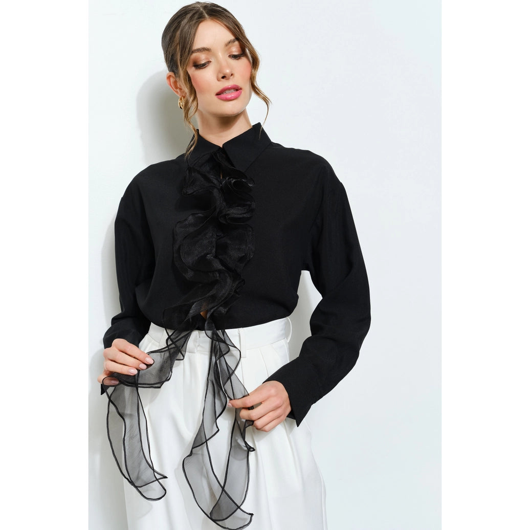 chemise à volants