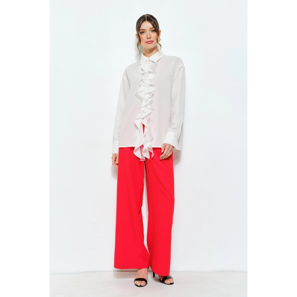 chemise à volants