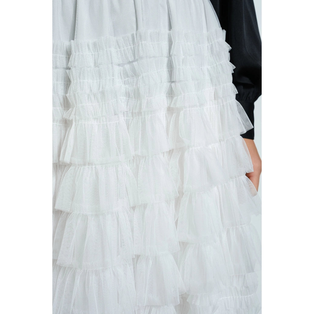 Tulle maxi skirt