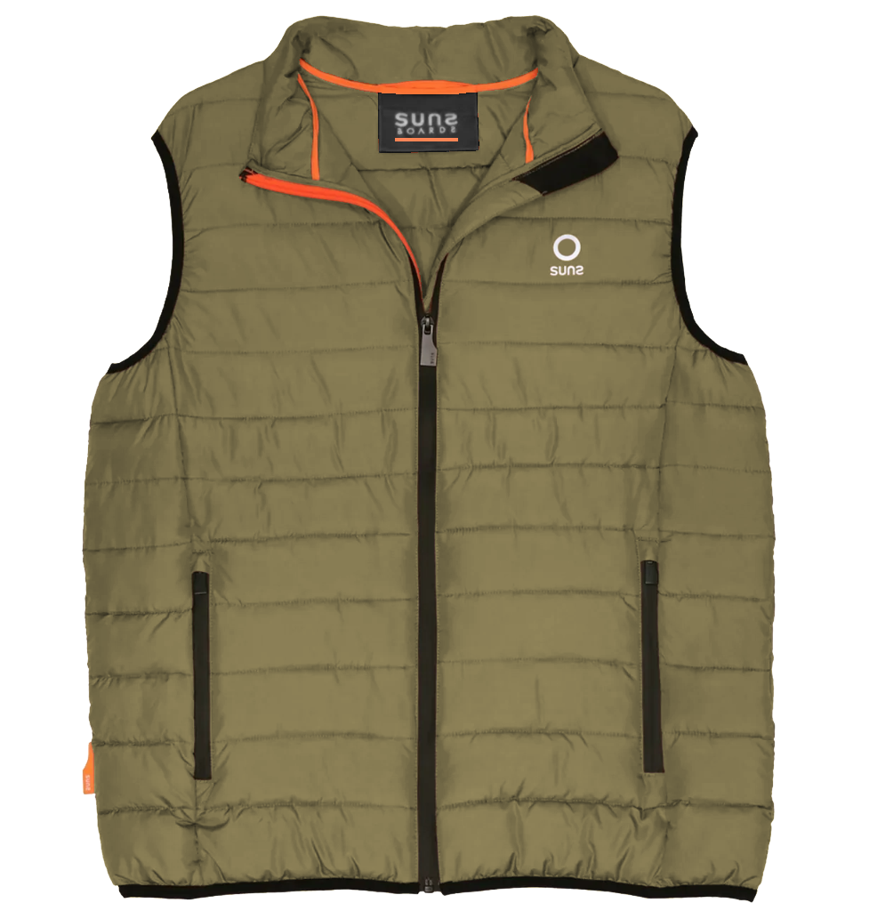 Gilet de voyage Oty vert armée — Suns