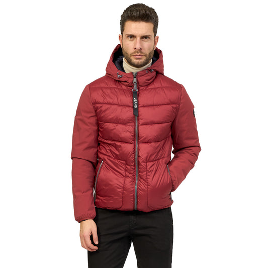 Veste matelassée rouge en nylon — Yes Zee