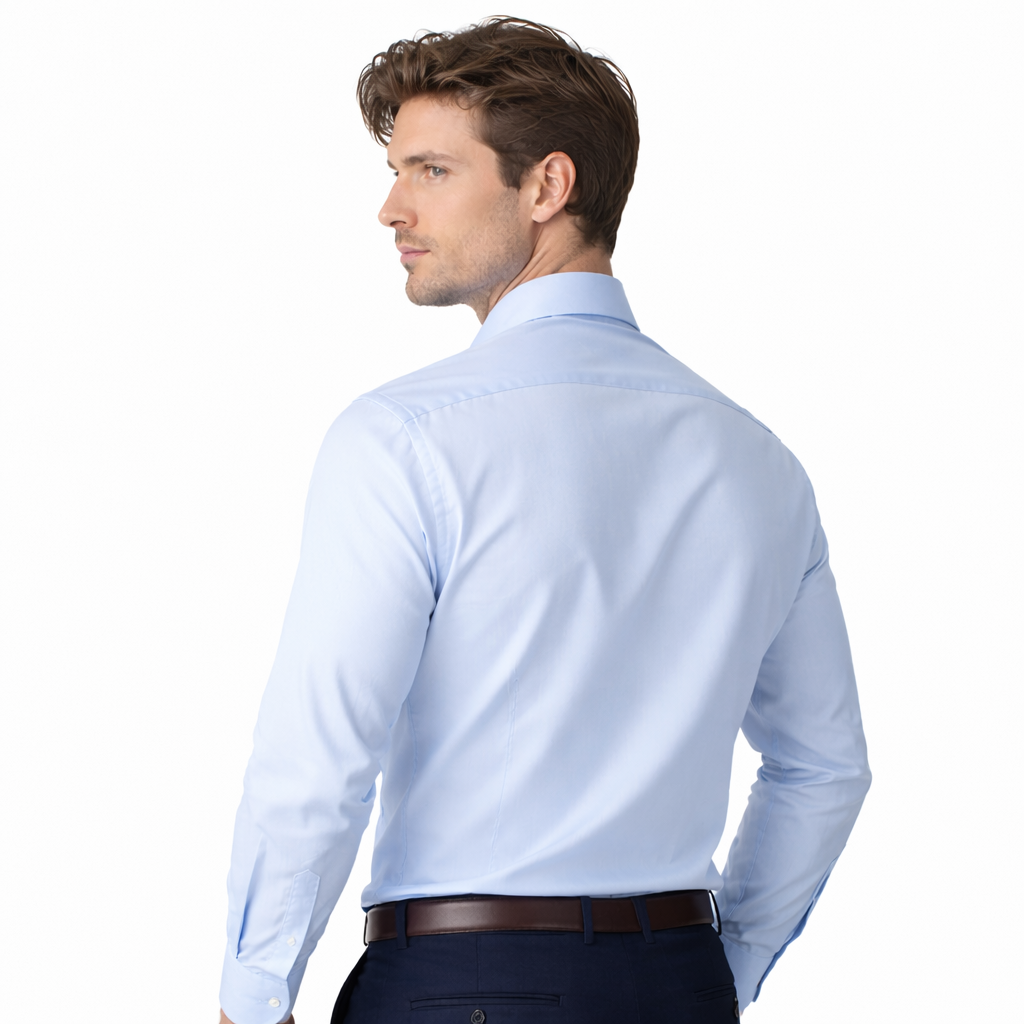 Chemise Brando bleu ciel à col italien — Bagutta