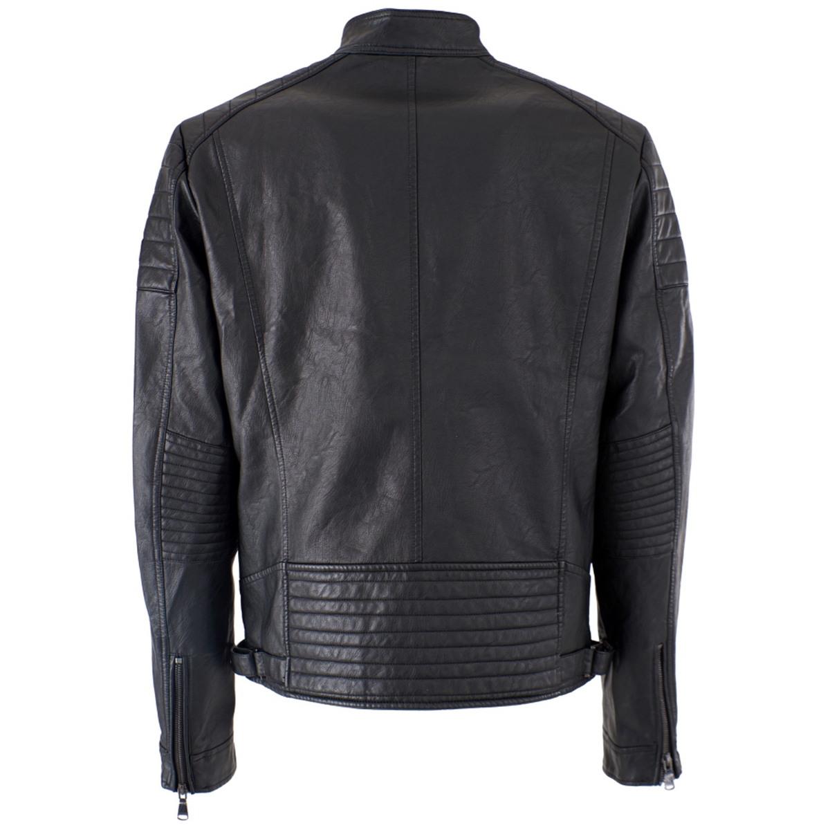 Veste noire en similicuir — Yes Zee