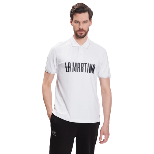 Polo blanc en jersey soyeux — La Martina