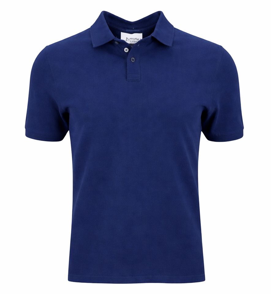 Polo piqué bleu — Alpha Studio