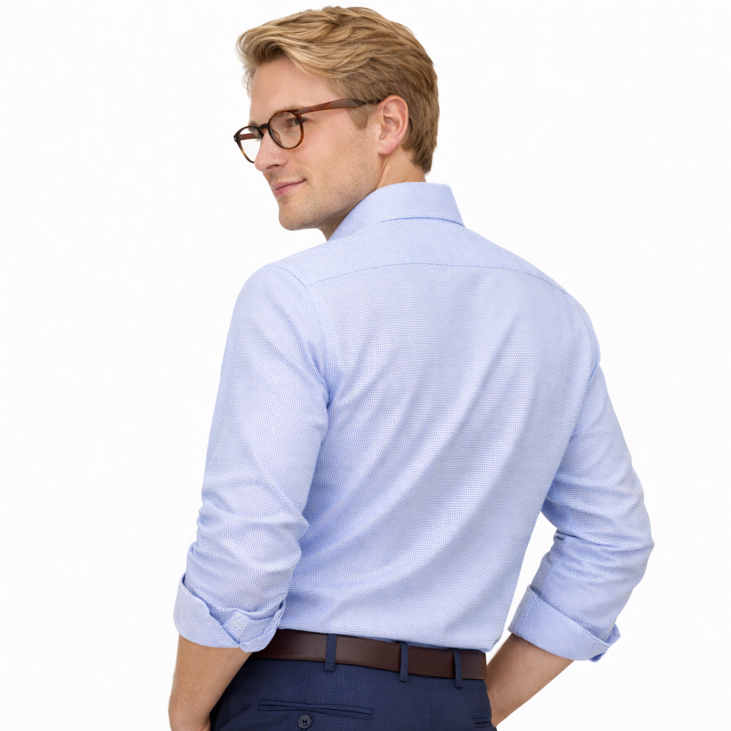 Chemise Walter bleue en coton — Bagutta