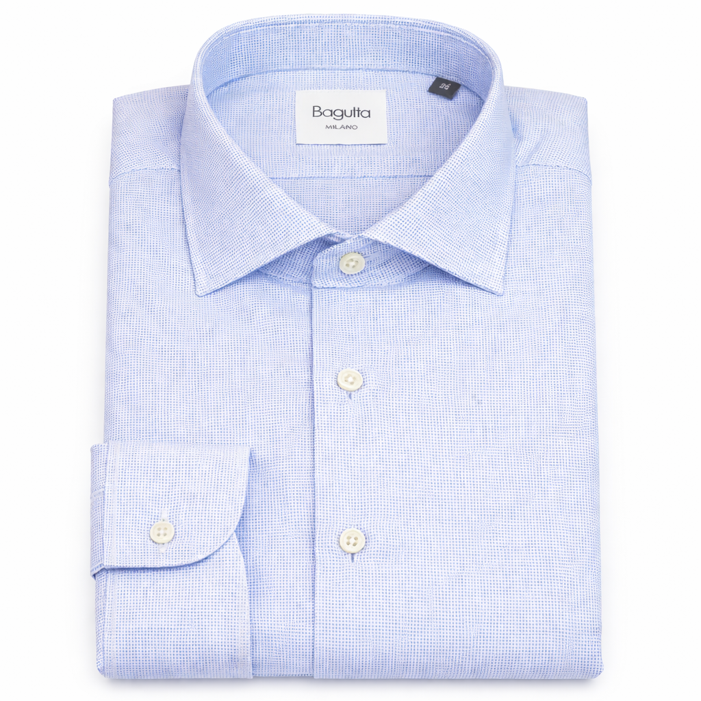 Chemise Walter bleue en coton — Bagutta