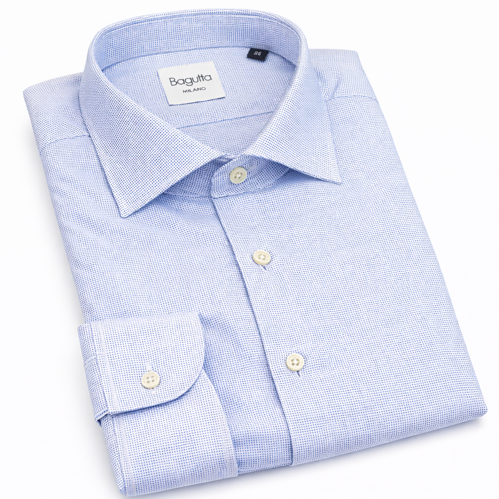 Chemise Walter bleue en coton — Bagutta